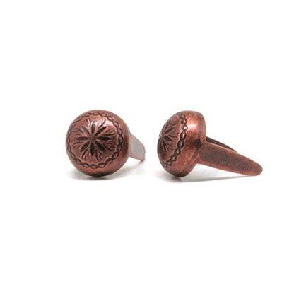 Sunburst Nail Head Antique Copper 1/4" Dia. Spots 100 pk NH20343-10