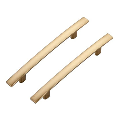 30 Pack Champagne Bronze Cabinet Handles, 4" Hole Center Curved Pulls - color: Champagne Bronze, size: 4" Hole Center