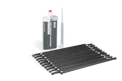 Rhino Carbon Fiber RCF-CCLK Concrete Crack Lock Kit - 20 per Pack with Dual Cartridge Epoxy Gun - style: Repair Kit + Cartridge Gun