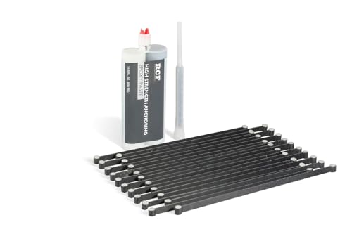 Rhino Carbon Fiber RCF-CCLK Concrete Crack Lock Kit - 20 per Pack with Dual Cartridge Epoxy Gun - style: Repair Kit + Cartridge Gun