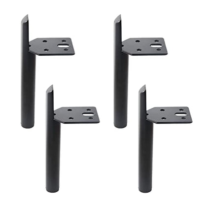 Osring 6 Inch Furniture Cabinet Legs, Side-Mounted Metal Table Feet Black - color: Black, size: 6 Inch