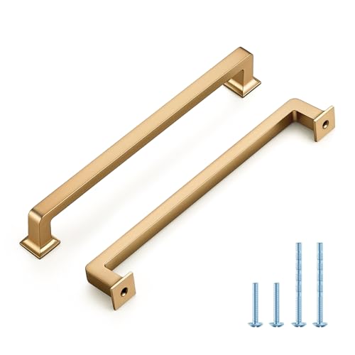 HOME EDIT Champagne Bronze Cabinet Handles Zinc Pulls 7 Inch 10 Pack - color: Champagne Bronze, size: 7 inches Hole Center