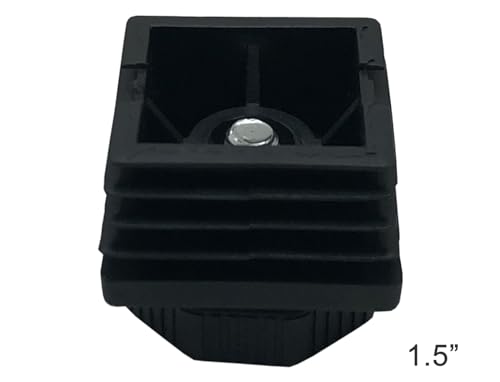 Heavy Duty Furniture Leg Levelers 1.5” Square Adjustable Leveling Feet Furniture Levelers for Table Chair Cabinet Sofa Vanity, Support 1200LB, 4 Sets Black (1.5 inch) - size: 1.5 inch