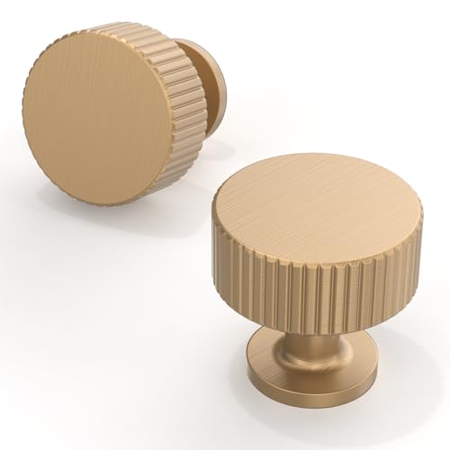 10 Pack Champagne Bronze Kitchen Cabinet Knobs Cabinet Pulls Drawer Knobs Cabinet Hardware Zinc Knobs for Dresser Drawers - color: Champagne Bronze, size: Single Hole Knob