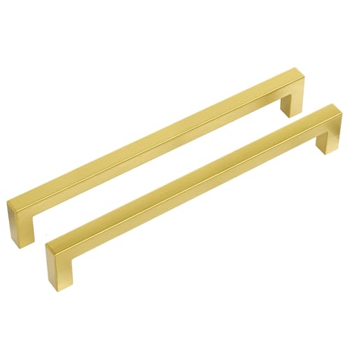 Haidms Gold Cabinet Handles 10-1/16" Brushed Gold Cabinet Handles 30 Pack - color: Gold, size: 10-1/16 Inch Hole Center