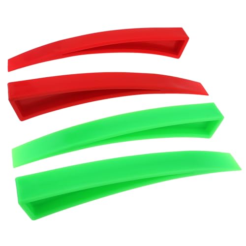 4PCS Window Curved Dent Repair Tools, Car Body Repair Plastic Wedge DIY Plastic Chisel Scraper Car Door Unlocking Kit, Red and Green Lacquer Free Dent Repair Tool