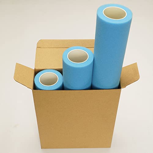 Voomey 9 Inch Foam Paint Roller 3 Pack, High Density Sponge Paint Rollers - color: 3pcs blue