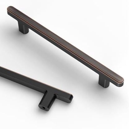Asidrama 10 Pack 5 Inch(128mm) Oil Rubbed Bronze Kitchen Cabinet Handles, Cabinet Pulls Kitchen Cabinet Hardware for Cupboard Drawer Pulls - color: Oil Rubbed Bronze, size: 5" Hole Center, style: 10 Pack