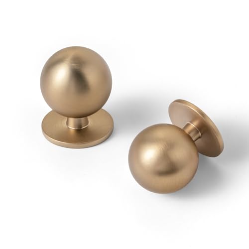 Set of 12 -Sleek Round Champagne Bronze Cabinet Knobs - Modern and Minimalist Hardware for Stylish Home Enhancement - 1 1/8 Inch Diameter - color: Champagne Bronze, size: 1 1/8" Diameter