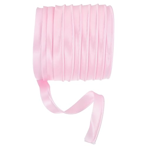 Maxi Piping Bias Tape, 5 Yards Piping Trim with Cord Satin Binding Lip Cord Trim Fit for Sewing Garment Webbing Trimming Crafts Decorating - (Pink) - color: Pink