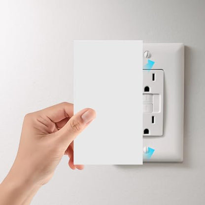 6 Pcs Self-Adhesive Ceiling Cover Plate Wall Outlet Hole Stickers - style: Rectangle