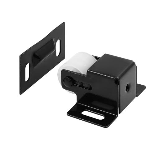 Prime-Line N 73868 Closet/Cabinet Door Roller Catch, Matte Black (Single Pack) - color: Matte Black