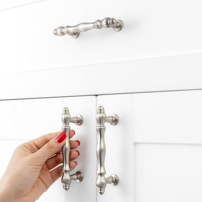 3 Inch Brushed Nickel Cabinet Pulls Drawer Handles 10 Pack 2510 - color: Brushed Nickel, size: 3 In Hole Distance