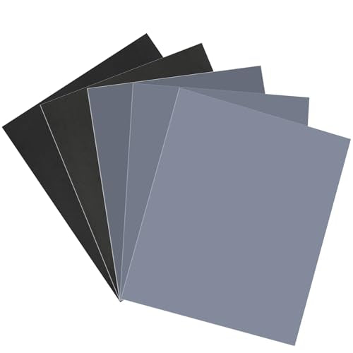 Extra Fine Sandpaper Assortment, Wet Dry Sand Paper 9 x 11 Inch - size: 9 x 11 Inch, style: Extra Fine Grit-5sheets