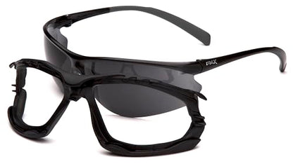 Pyramex Proximity Safety Glasses Eye Protection, Amber H2X Anti-Fog - color: Dark Gray H2x Anti-fog