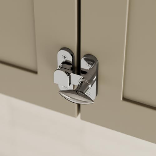 EROTAS Chrome Brass Cabinet Latch for Cupboard, Small Door, Window - color: Chrome