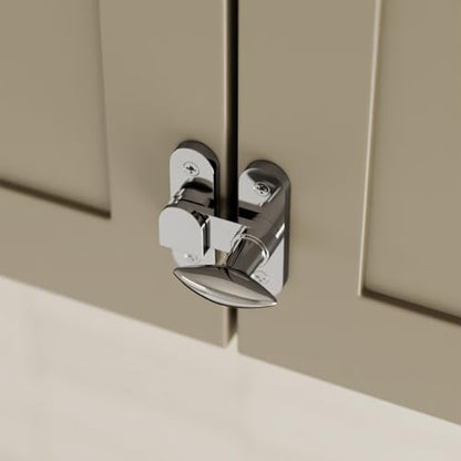 EROTAS Chrome Brass Cabinet Latch for Cupboard, Small Door, Window - color: Chrome