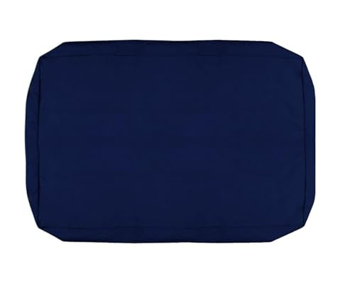 FLYMEI Patio Cushion Covers 48x24x5, Navy Blue, 1Packs - color: Navy Blue, size: 48x24x5-1Packs-Cover Only