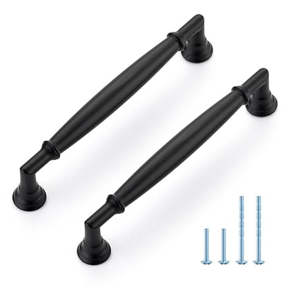 HOME EDIT Matte Black Cabinet Handles 5 Inch Pulls 5 Pack - color: Matte Black, size: 5 inches Hole Center