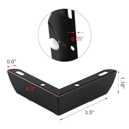 1.18 Inch Metal Furniture Legs Set of 4, Heavy Duty Furniture Feet Minimalist Design Sofa Feets DIY Replacement Parts for TV Cabinet, Coffee Table (Black) - color: Black