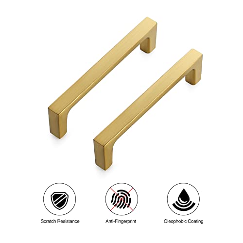 Ravinte Brushed Brass Solid Pulls Cabinet Handles 3-3/4 Inch 30 Pack - size: 3-3/4 Inch Hole Center