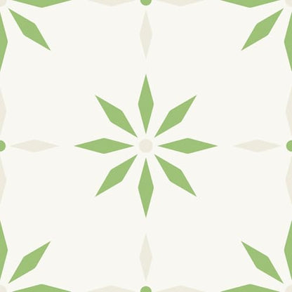 Peel and Stick Floor Tile, 7.9"x7.9" Vinyl Flooring for Bathroom Kitchen, Waterproof Non-Slip Durable Self-Adhesive Easy DIY Removable - color: green white