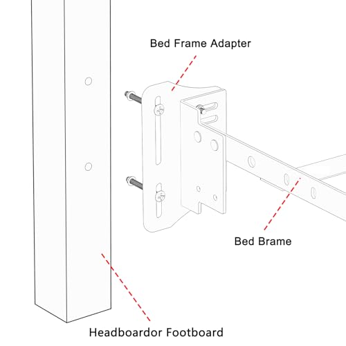 Linone 2PCS Heavy Duty Bed Frame Adapter/Connector Plate