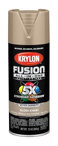 Krylon Rust Preventative Spray Paint, Khaki, Gloss, Solvent, 12 oz K02713007-1 Each - color: Khaki, size: 1 Count (Pack of 1), style: Gloss