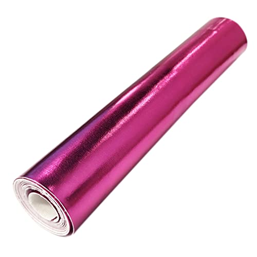 HYANG Smooth Solid Color Dark Pink Faux Leather Sheets 1 Rolls 12"X53" (30cmX135cm),Faux Leather is Great for, Bows,Earrings Handmade DIY Craft Projects Making - color: Dark Pink