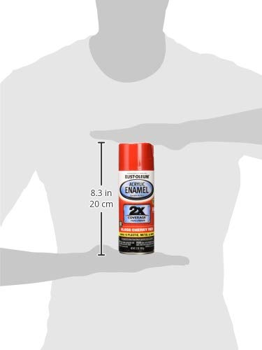 Rust-Oleum Acrylic Enamel 2X Spray Paint, Gloss Cherry Red - color: Gloss Cherry Red, size: 12 Ounce (Pack of 1)