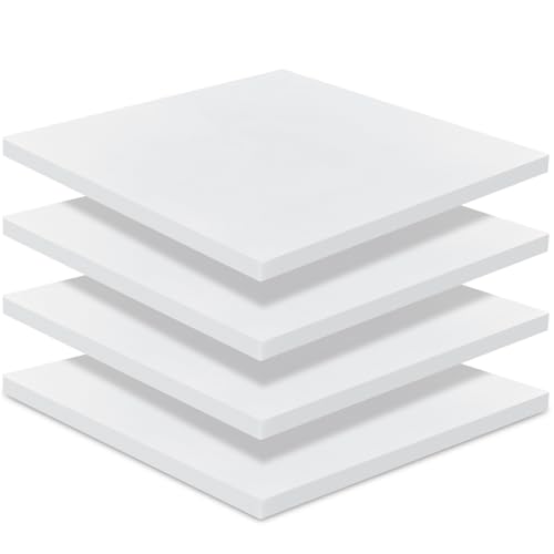Frienda 4 Pack 1" x 18" x 18" Upholstery High Density Foam Cushion, White - color: White, size: 1" x 18" x 18"