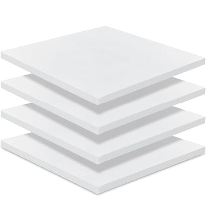 Frienda 4 Pack 1" x 18" x 18" Upholstery High Density Foam Cushion, White - color: White, size: 1" x 18" x 18"