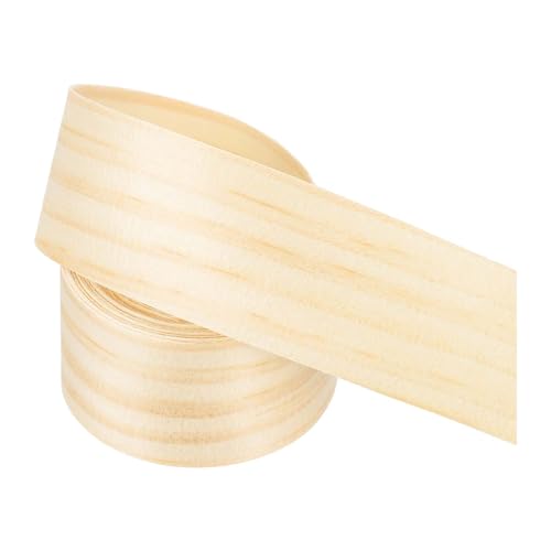 PATIKIL Pine Edge Banding, 1-1/2 Inch x 10 ft Wood Veneer Tape Pre-glued Flexible Plywood Edge Banding with Hot Melt Adhesive for Furniture Restoration - color: Pine, size: 1-1/2 Inch x 10 ft