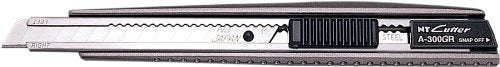 NT Cutter Aluminum Die-Cast Grip Auto-Lock Utility Knife (A-300GRP) - size: 9mm Standard-Duty, style: Aluminum Diecast Grip