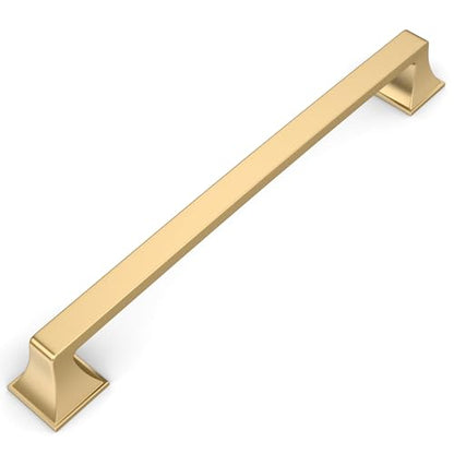 Amerdeco 10 Pack Champagne Bronze Cabinet Pulls 7 Inch(178mm) Hole Center Cabinet Hardware Kitchen Cabinet Handles for Bathroom Drawer Pulls Dresser Pulls ZH0002 - color: Champagne Bronze, size: 7" hole center