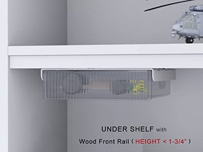 Keenkee Under Desk Drawers, Clear Light Black