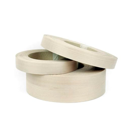 Furndiy Birch 2" x 50' Roll Pre-Glued Wood Veneer Edge Banding, Iron on Edge Band, Hot Melt Adhesive, Real Wood Edge Tape, Veneer Edging for Easy Furniture Restoration, Smooth Surface, Based in USA