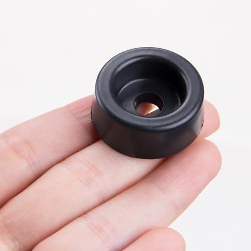 KOOBOOK 20Pcs Round PE Recliner Feet Replacement Ultimate Furniture Feet Pads for Floor Protection for Cabinets Chairs and Sofas Glide Foot Legs Black 31x12mm