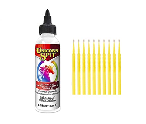 Unicorn SPiT Gel Stain and Glaze in One - White Ning 4 oz. Bottle Detail Sticks - color: White Ning, size: 4oz