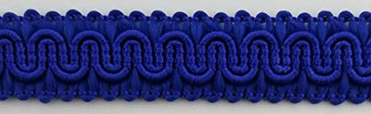 1/2" Scroll Braid Gimp w/Backing - 10 Continuous Yards - Many Color Options! (Royal) - color: Royal