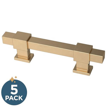 Franklin Brass 5 Pack Champagne Bronze Gold Cabinet Handles Adjustable Drawer Pulls for Kitchen Cabinet Knobs Dressers and Cupboards 1-3/8 to 4 inch (35–102mm) Hole Center | Adjusta-Pull™ - color: Champagne Bronze, size: 1-3/8" to 4"
