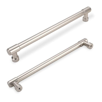 10 Pack 10 Inch(254mm) Cabinet Pulls Brushed Satin Nickel Kitchen Cabinet Pulls Alloy Drawer Pulls Solid Cabinet Hardware - color: Brushed Satin Nickel, size: 10'' Hole Center(254mm)