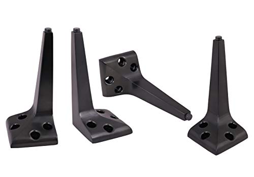 7 1/2 Inch Steel Mid Century Modern Sofa Legs - Set of 4, Black