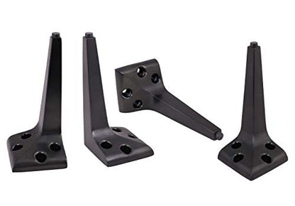 7 1/2 Inch Steel Mid Century Modern Sofa Legs - Set of 4, Black