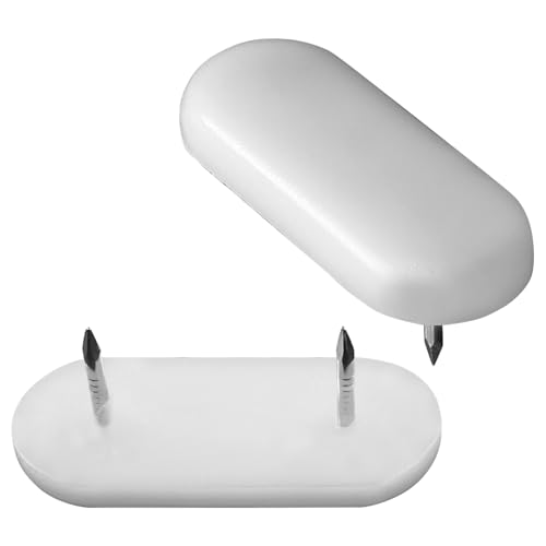 20pcs Furniture Glide Nails, 43x18mm Plastic Head Double Pins Leg Protectors for Chairs, Tables & Bedskirts, Non-Slip Floor Guards with Durable Plastic Heads - size: 43 x 18mm