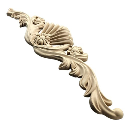 WoodUbend WUB1215 Pack of 2 Pediment Applique - Heat Bendable & Flexible Wood Onlays 10x42cm - DIY Craft, Furniture & Home Decor - Easy to Apply & Paint - Versatile, Reusable & Decorative Decals - size: WUB1215