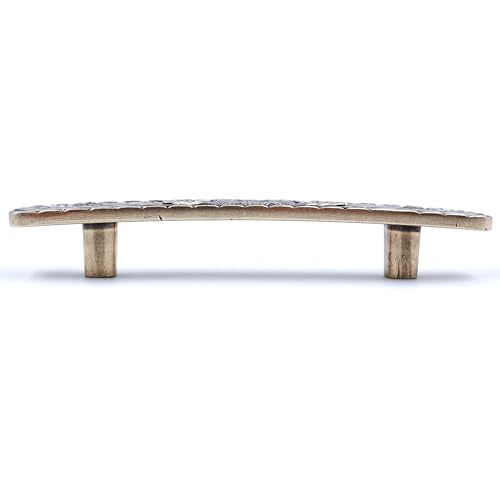 JETLAND Bridged Drawer Cabinet Pulls, 6-Pack Antique Brass 3" Hole Centers, Antique Peony Solid Cast, TG0115AB076 - color: Antique Brass, size: 3 Inch Hole Centers