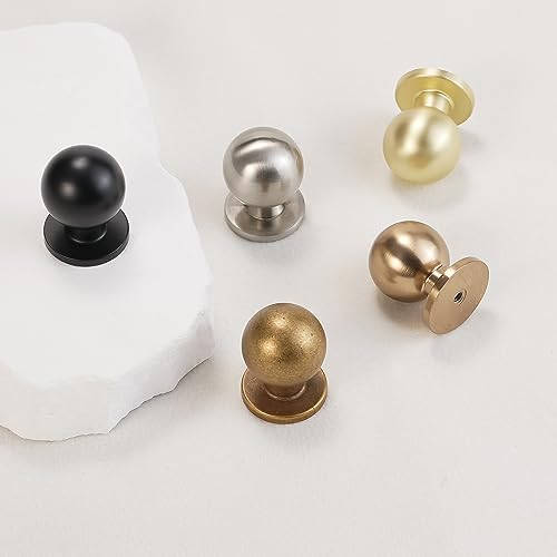 10 Pack Cabinet Handles - Brushed Satin Nickel Knobs, Silver Drawer Knobs, Zinc Alloy Hardware for Cabinets & Cupboards - color: Brushed Satin Nickel