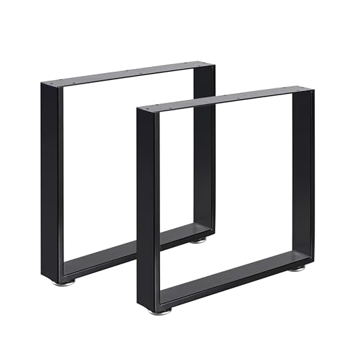 W17*H16 Metal Table Legs,Heavy Duty Desk Legs,Black Set of 2. - size: W17"*H16"