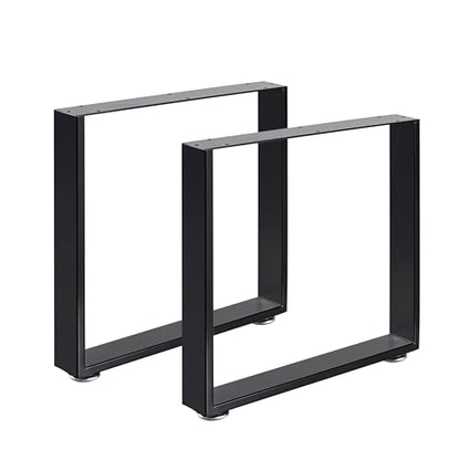 W17*H16 Metal Table Legs,Heavy Duty Desk Legs,Black Set of 2. - size: W17"*H16"